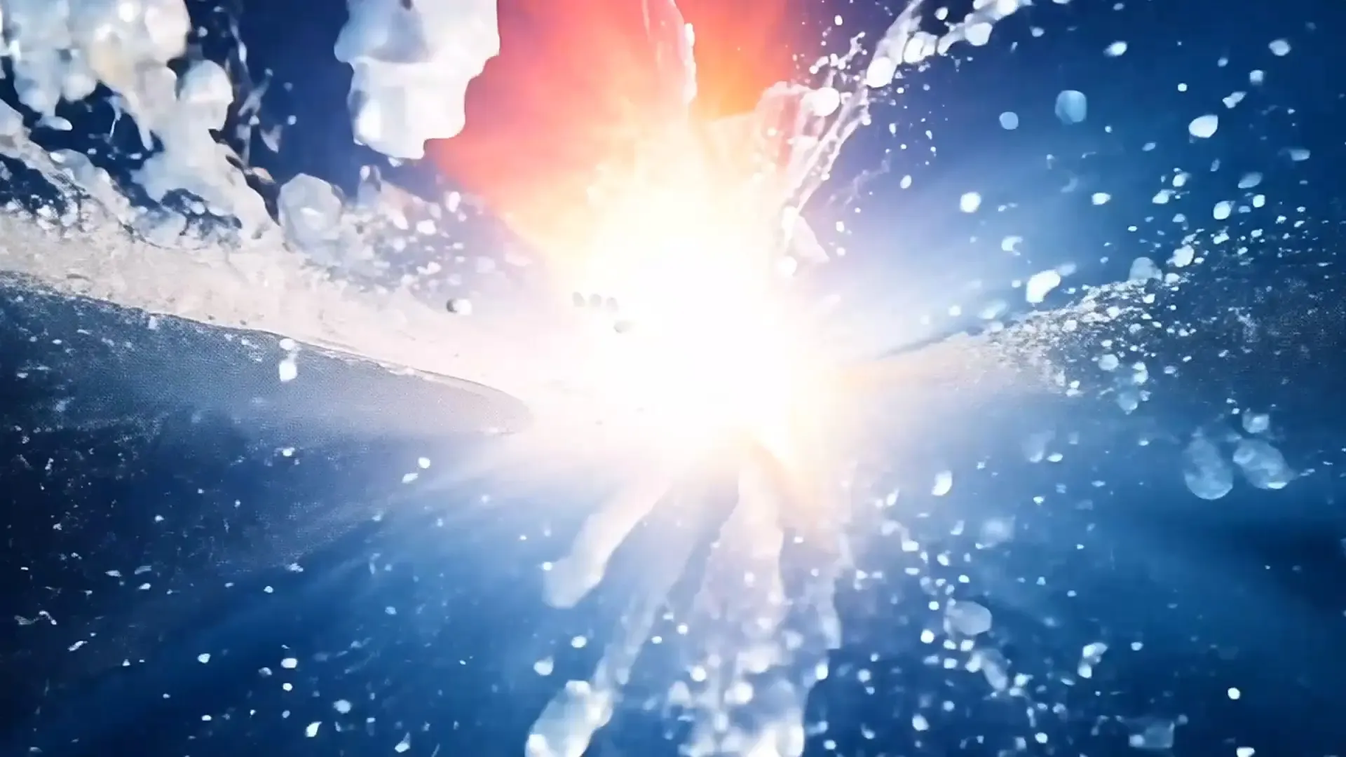 Epic Light Burst and Ice Fragmentation Overlay for Space-Themed Trailers